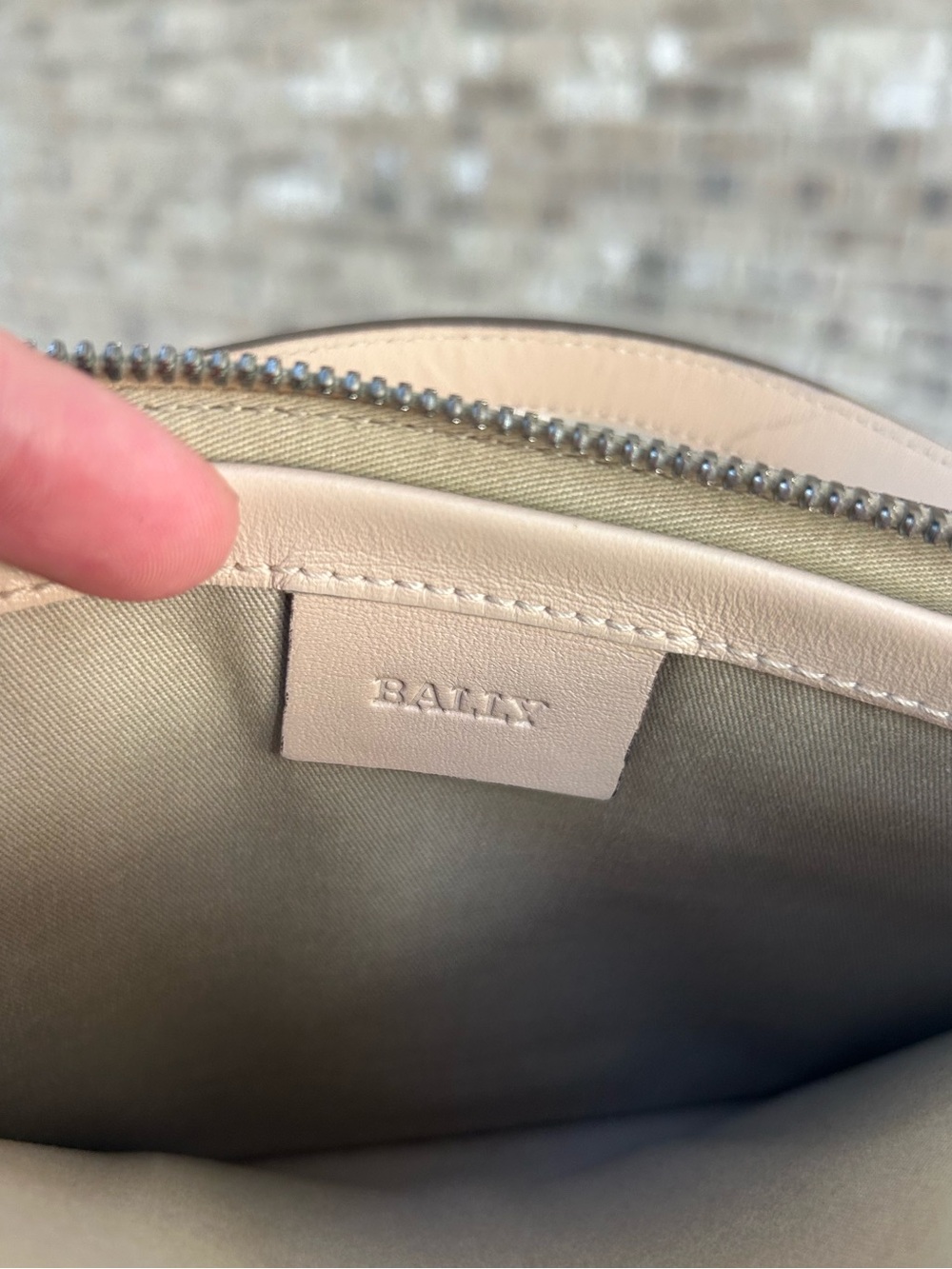 Vintage Bally Beige Leather Top Handle Shoulder Bag Minimalist Logo - Picture 8 of 9